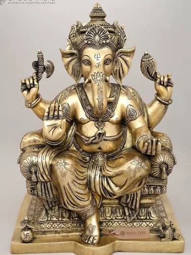 Handcrafted Brass Ganesh Statue